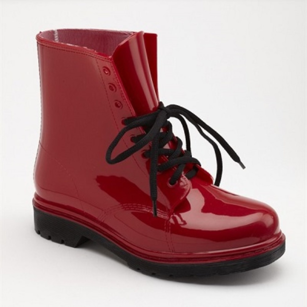 RED RAIN BOOTS